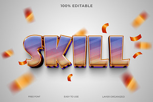 Golden Skill PSD Text Effect Style