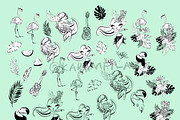 Hawaii Hula Girls Tropical Doodles, an Outline Icon by KaramfilaS (Thumbnail 2 of 6)