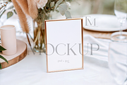 Gold Frame 5x7 Table Sign Mockup, a Product Mockup by TatiMockup (Thumbnail 1 of 4)