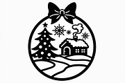 Christmas Ornament Laser Cut Bundle, a Graphic by Creativeshirt (Thumbnail 4 of 16)