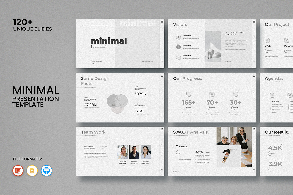 Minimal Presentation Template, a Presentation Template by Studio Temply (Photo 1 of 28)