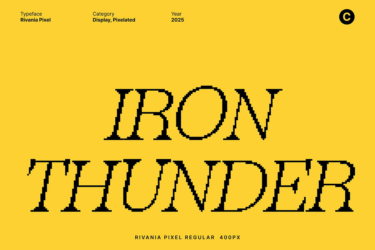 Rivania Pixel, a Serif Font by Craft Supply Co. (Photo 2 of 8)