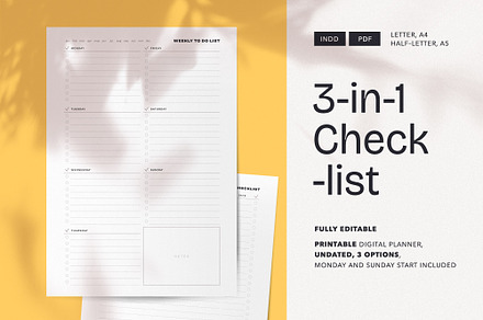 Cheklist Template. Printable Planner, a Stationery Template by PickMimi