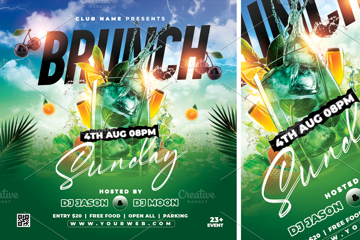 Brunch Flyer Template, a Flyer Template by StarPixles11 (Photo 3 of 3)