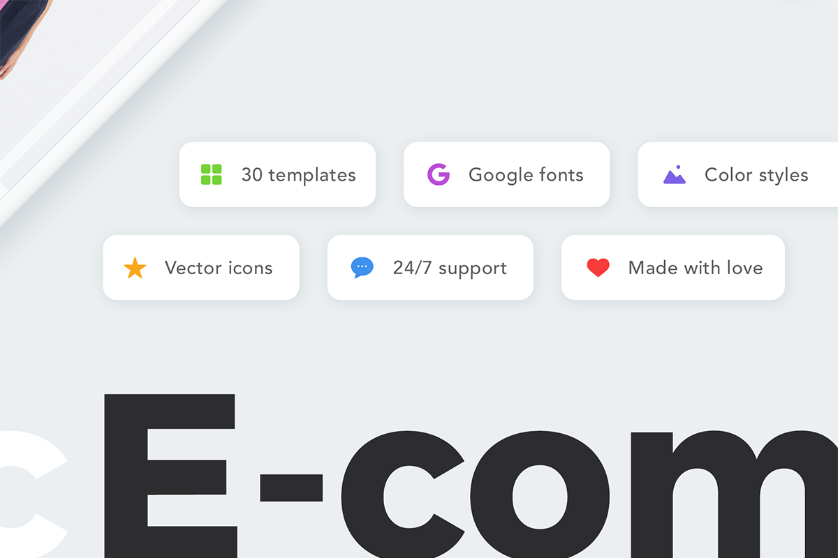Sector UI Kit. E-commerce, an UI Kit Template by Singlayn (Photo 4 of 7)