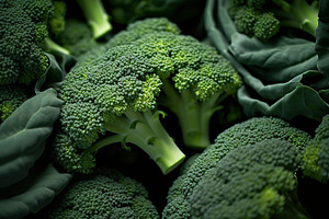 Background of green ripe broccoli, a Food & Drink Photo by AlyaAnd