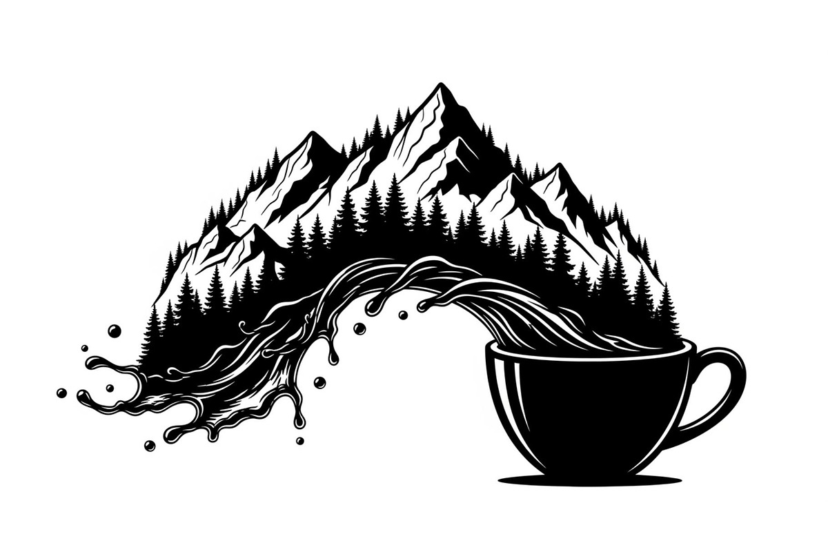 Mountain Coffee Cup Bundle, an Object Illustration by yasushie (Photo 7 of 31)