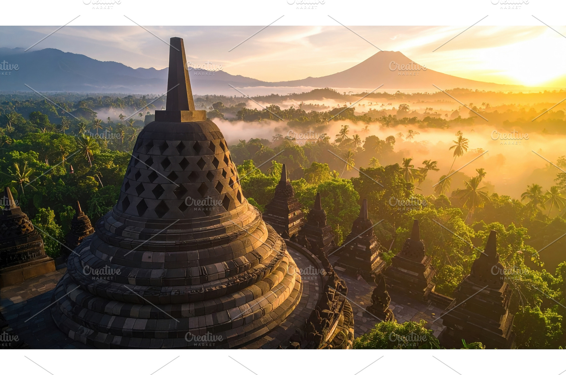 Scenic view of Borobudur temple at, an Architecture Photo by Igor Tichonow