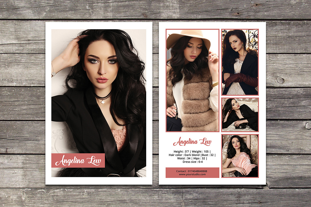 Model Comp Card Bundle V620, a Flyer Template by Template Shop (Photo 4 of 4)