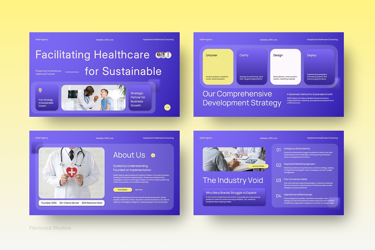 Healthcare Consulting Pitch Deck, a Presentation Template by FIBRINOSÄ (Photo 3 of 7)