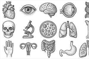 Human Anatomy Set, an Object Graphic by nikagraphic