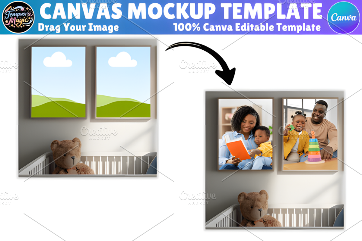 35X Canvas Mockup Canva Template, a Presentation Template by Ink Gallery (Photo 3 of 5)