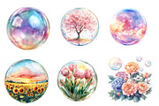 Spring Iridescent Bubble Clipart, an Illustration by CreationArt (Thumbnail 3 of 5)