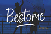Bestome Brush, a Script Font by Stripes Studio (Thumbnail 1 of 9)
