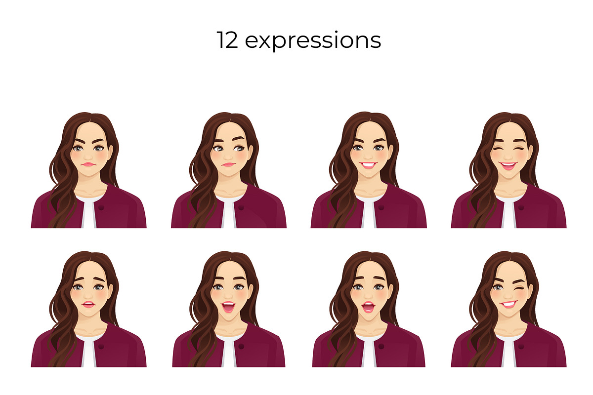 Business Woman Character Pack, a Person Illustration by Volha Hlinskaya (Photo 10 of 11)