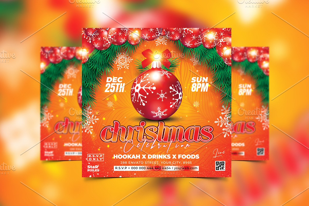 10 Christmas Party Flyer Bundle, a Flyer Template by StarPixles11 (Photo 9 of 12)