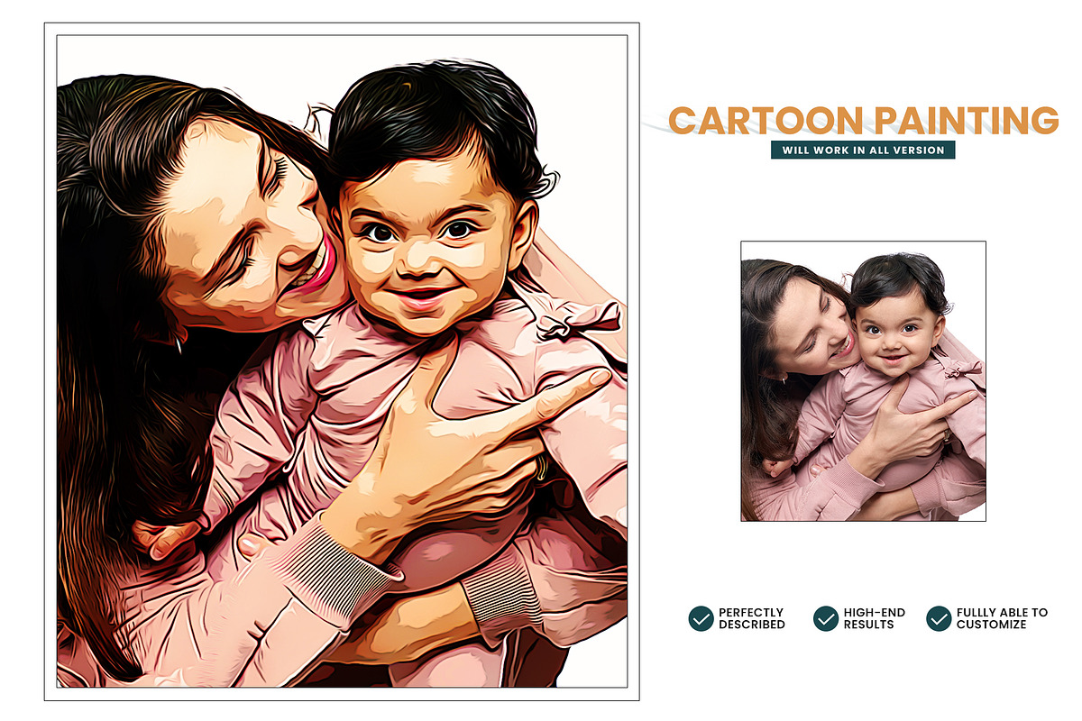 Cartoon Painting Effect, an Action Add-On by U_Design (Photo 5 of 8)