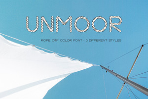 Unmoor - Color and Outline Rope Font, a Sans Serif Font by Anastasiia VNSK