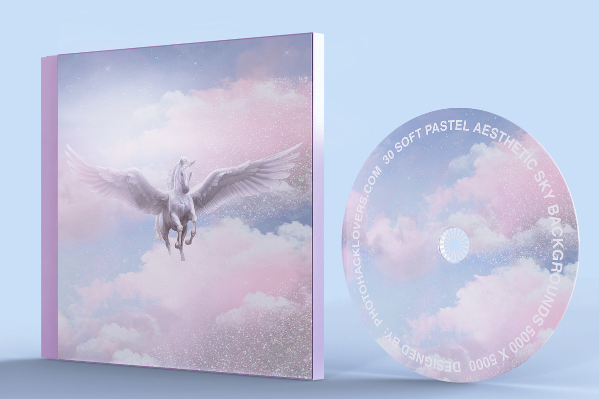 30 Aesthetic Pastel Sky Backgrounds, a Pattern Graphic by Photohacklovers (Photo 6 of 9)