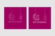 Eid Mubarak Greeting Card, a Decorative Illustration by Lakhan1998 (Thumbnail 5 of 6)