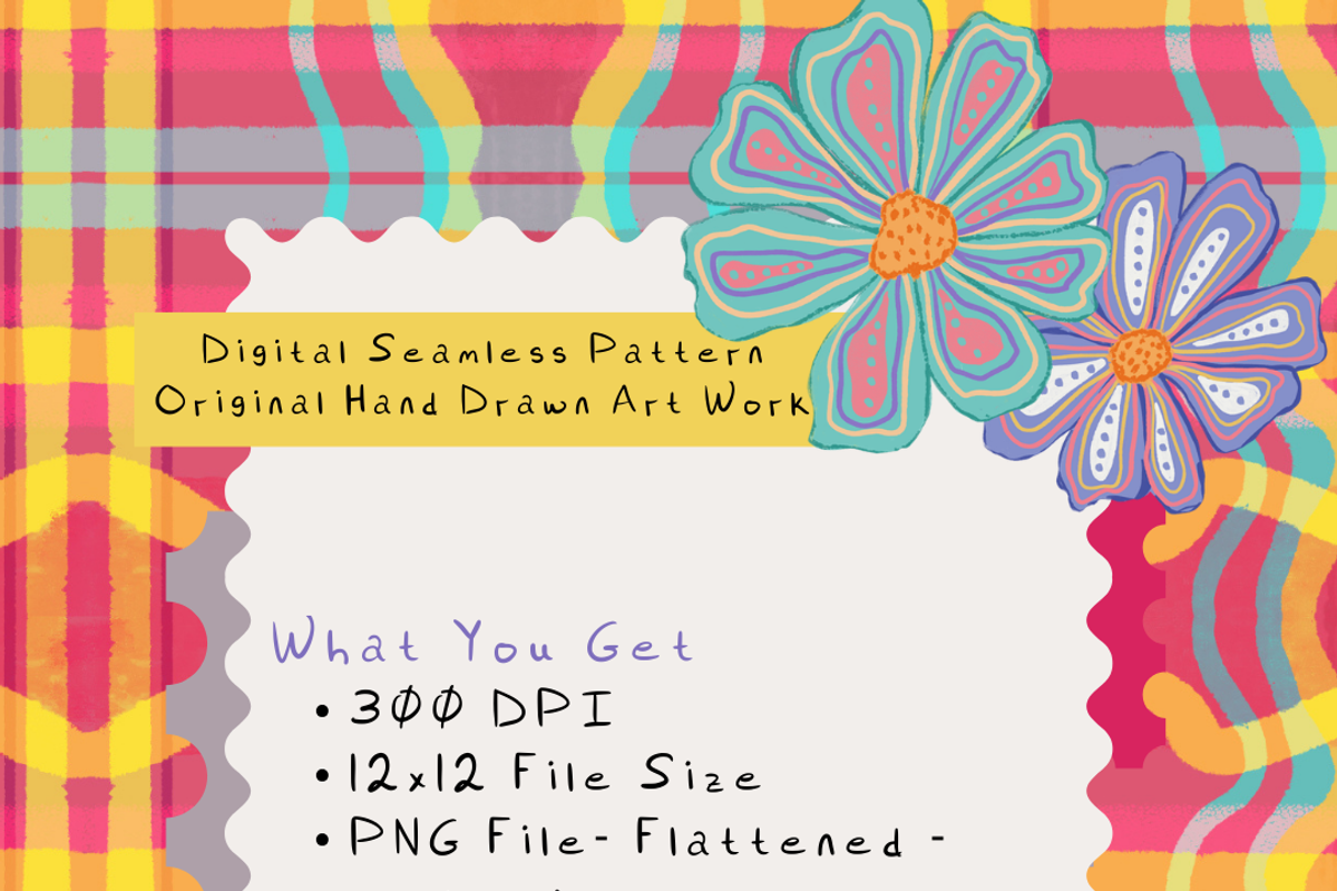 Handwritten Letters Pink Pattern, a Background Graphic by Surface's Bloom