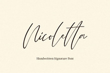 Nicoletta handwritten signature font