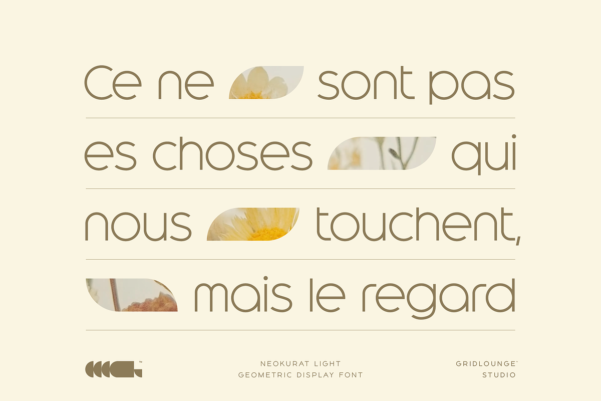 Neokurat — Light, a Sans Serif Font by Gridlounge (Photo 2 of 14)