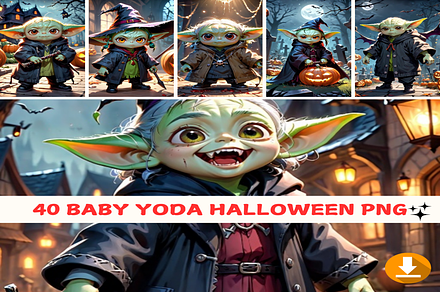 Baby Yoda Halloween Art