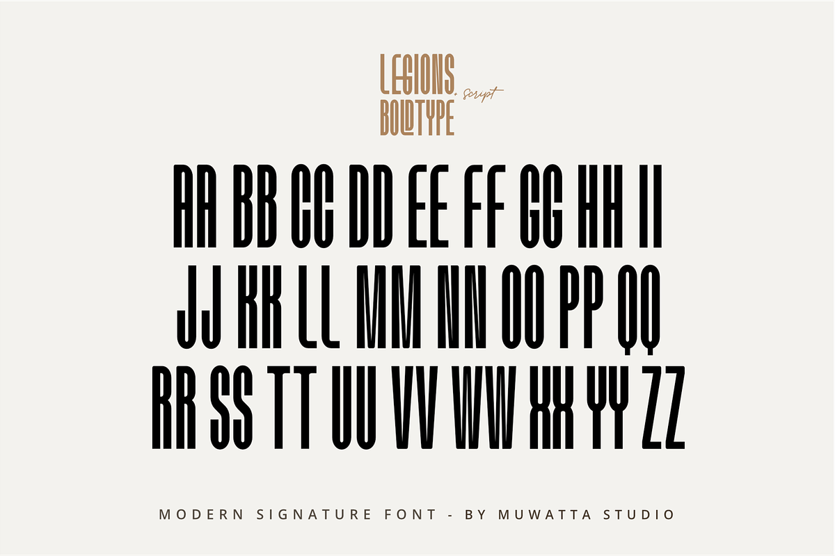 Legions Boldtype, a Sans Serif Font by Muwatta Studio (Photo 6 of 10)