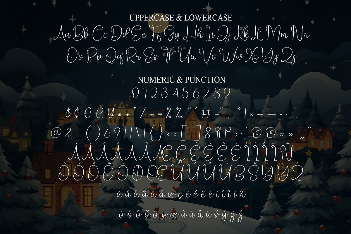 Night Christmas | Script Font, a Handwritten Font by Scratchones (Photo 7 of 8)