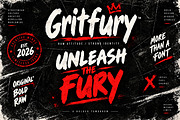 Gritfury, a Script Font by Wow Magic (Thumbnail 6 of 6)