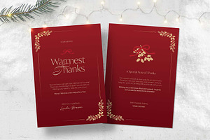 Christmas Thank You Card Template, a Card Template by BrandPacks