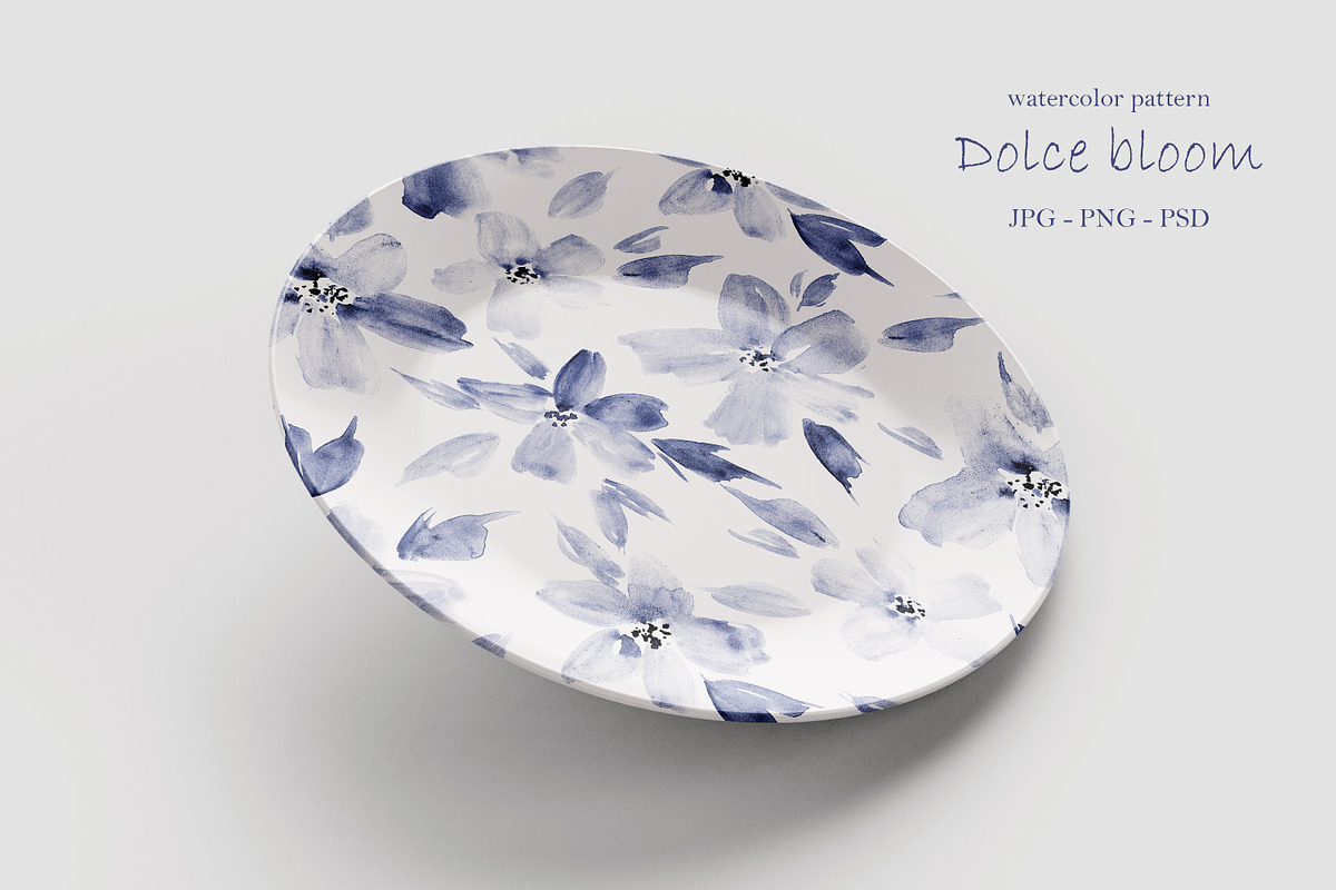 Dolce bloom - seamless pattern, a Pattern Graphic by Katerina Tova (Photo 3 of 13)