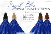 Princess Dress Quince Gown Clipart, an Illustration by Blissful Pixels (Thumbnail 1 of 2)