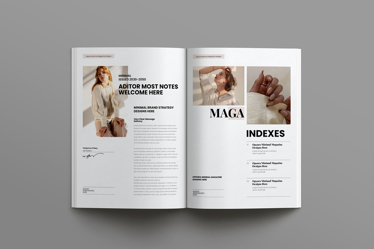 Modern Magazine Template Layout, a Magazine Template by Creative-Work (Photo 2 of 8)