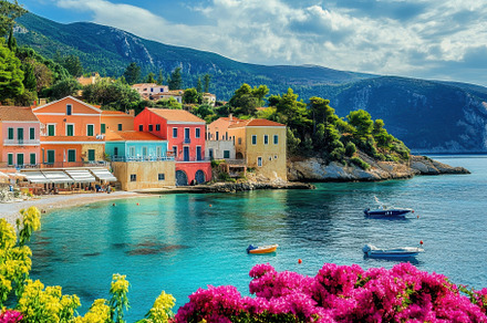 Discover the vibrant charm of Assos, a Photo by Iftikhar Alam