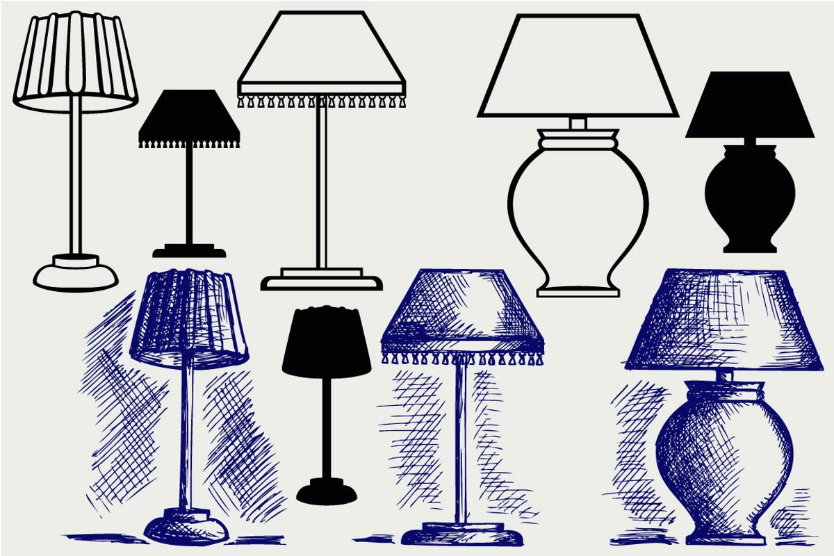 Reading-lamp SVG, an Outline Icon by LineworkStock