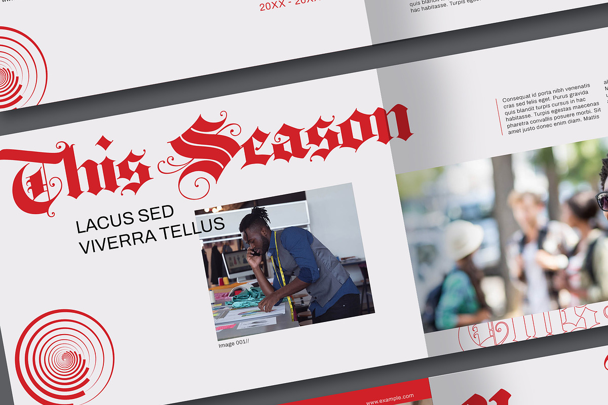 Red Gothic Style Guide LookBook, a Print Template by wavebreak