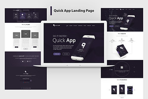 QuickApp - Landing Page PSD Template