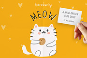 Meow: a hand-drawn serif font, a Sans Serif Font by Just Bia (Thumbnail 1 of 8)