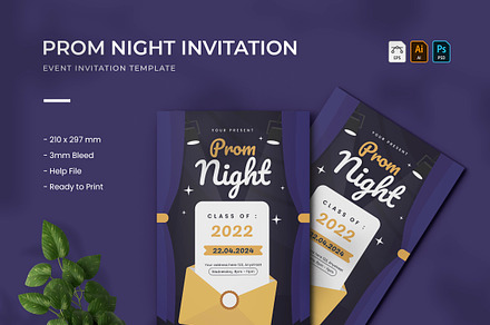 Prom Night - Event Invitation, a Print Template by VUNIRA