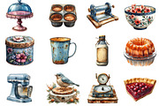 Vintage Baking Sublimation Clipart, an Illustration by SinaCreation (Thumbnail 3 of 5)