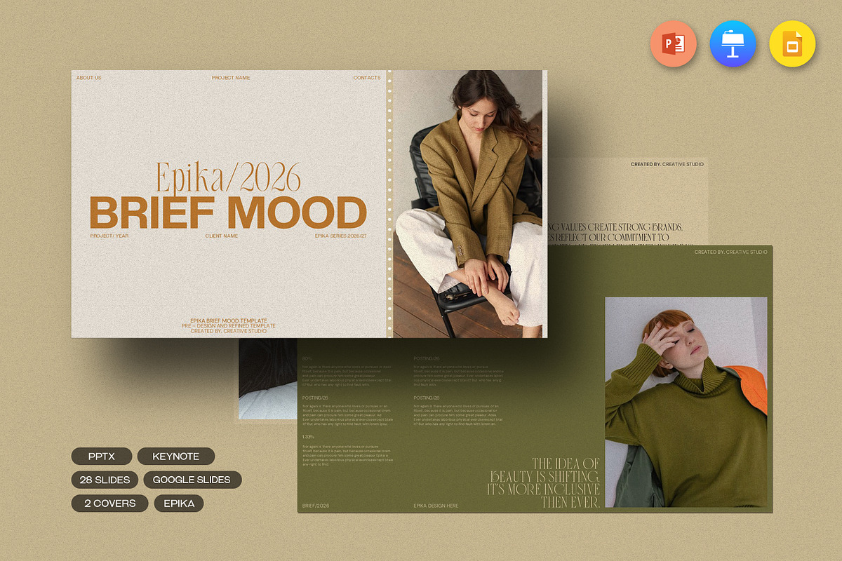 Epika/2026 Brief Mood Presentation, a Presentation Template by CreativexGenius (Photo 1 of 13)