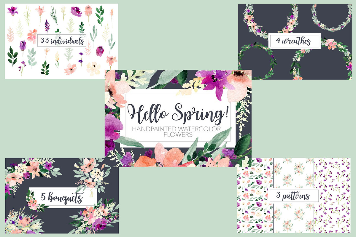 Watercolor Bundle - 11 sets in 1, an Illustration by MariePierLaf (Photo 12 of 15)