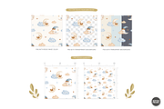 Good Night Baby Patterns Clipart, a Pattern Graphic by vatrushkaprint_store (Thumbnail 3 of 10)