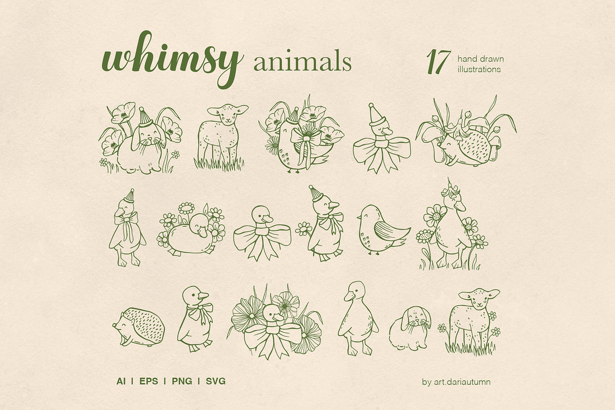 Whimsy Garden Cottagecore Set, a Seasonal Illustration by Art Dari Autumn (Photo 9 of 18)
