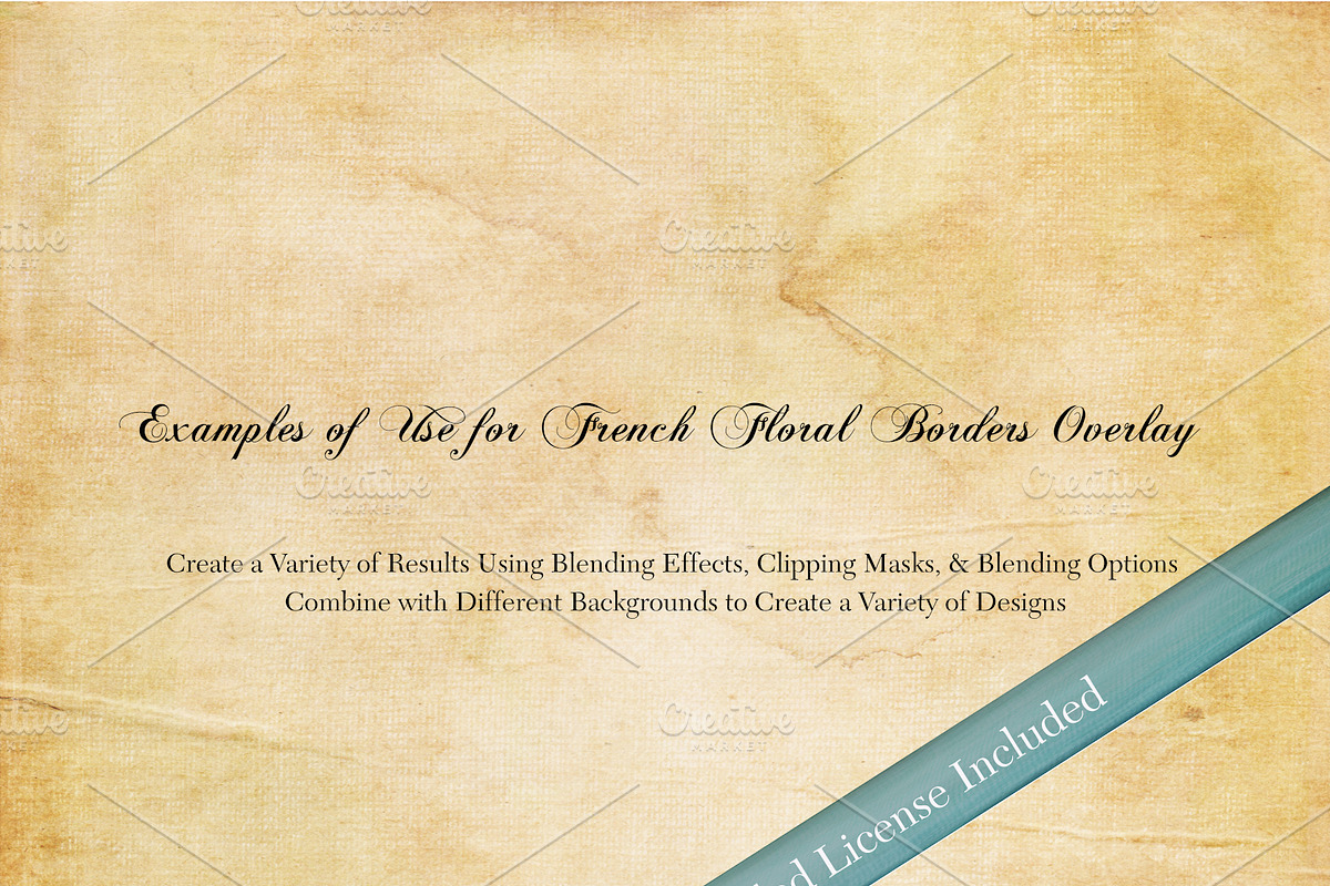 Vintage Floral Border Overlays 2, an Illustration by Le Paper Cafe (Photo 3 of 3)