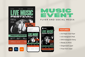 Music Event Flyer Set, a Flyer Template by Antstheme