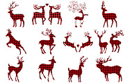 Red Buffalo Plaid Deer/Forest Vector, an Illustration by FrankiesDaughtersDesign (Thumbnail 3 of 4)