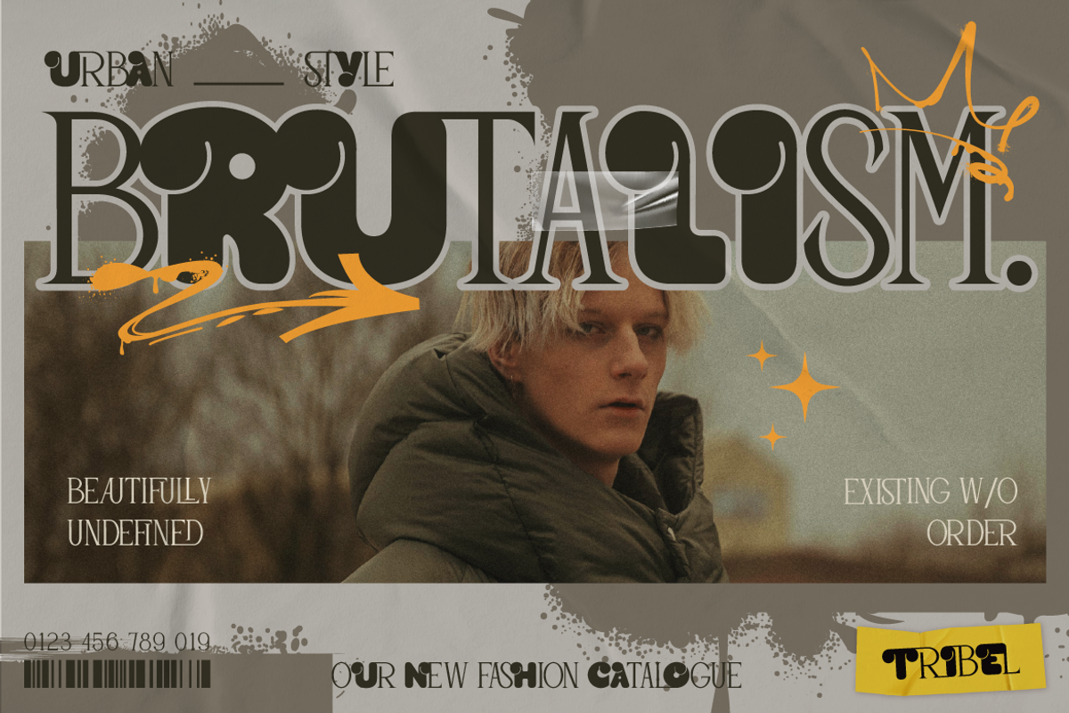 Tribel - Unique Hybrid Typeface, a Serif Font by Burntilldead (Photo 10 of 12)